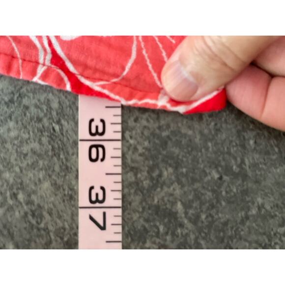 D & Co Beach Shirt Dress XL Linen Blend Tropical Beach Gauzy Lagenlook Mature - Picture 10 of 11